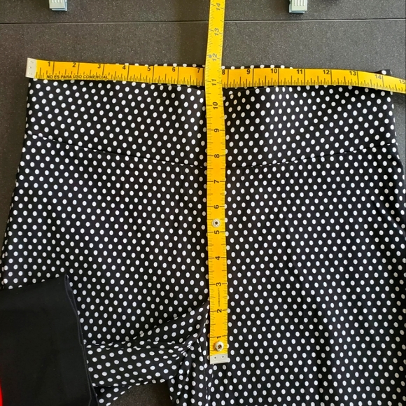 nwt Frank Lyman Pull-On Capri Ankle Trousers, Black with Floral Polka Dots - Picture 4 of 10